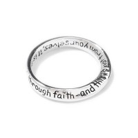 2pk -RING EPH 2:8 MOBIUS SIL PLT SIZE 7 - (Pack of 2)