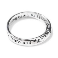 2pk -RING JN 14:6 MOBIUS SIL PLT SIZE 8 - (Pack of 2) 2pk -RING JN 14:6 MOBIUS SIL PLT SIZE 8 - (Pack of 2)
