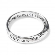 2pk -RING JN 14:6 MOBIUS SIL PLT SIZE 9 - (Pack of 2) 2pk -RING JN 14:6 MOBIUS SIL PLT SIZE 9 - (Pack of 2)