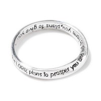 2pk -RING JER 29:11 MOBIUS SIL PLT SIZE 9 - (Pack of 2)