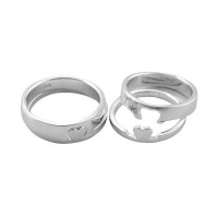 2pk -RNG-SP PUZZLE RING HRT SZ 8 - (Pack of 2)
