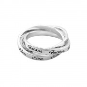 2pk -RING TRIPLE FATHER/SON/SPIRIT SILPLT SZ9 - (Pack of 2)