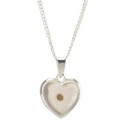 Necklace Mustard Seed Heart SilverPlated