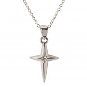 NK-First Communion STAR CRS/CRYST Silver Plated-16"CH NK-First Communion STAR CRS/CRYST Silver Plated-16"CH