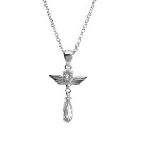 NK-MESSAGE/ANGEL CZ SIL PLT 3/4" 18"CH