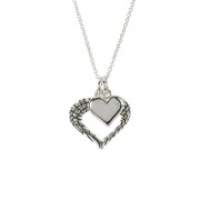 NK-MESSAGE/ANGEL HRT SIL PLT 3/4" 18"CH NK-MESSAGE/ANGEL HRT SIL PLT 3/4" 18"CH