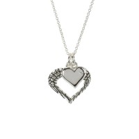 NK-MESSAGE/ANGEL HRT SIL PLT 3/4" 18"CH
