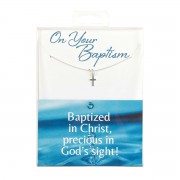 Necklace Baptism Boy Box Cross