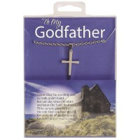 Necklace To My Godfather Tapered Cross
