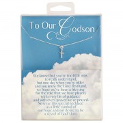 Necklace To Our Godson Box Cross PS Necklace To Our Godson Box Cross PS
