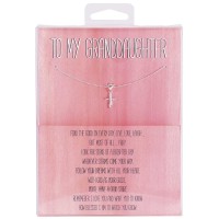 Necklace To My Granddaughter Petal Cross Necklace To My Granddaughter Petal Cross