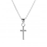 BOX CROSS SILVER PLATE 16" CHAIN BOX CROSS SILVER PLATE 16" CHAIN
