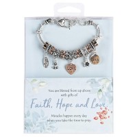 Bracelet Faith Hope Love Tri-Plated