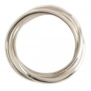 2pk -FIDGET RING SILVER PLATE SIZE 9 - (Pack of 2)