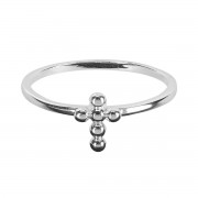 Ring Ball Cross Size 7 Silver Ring Ball Cross Size 7 Silver