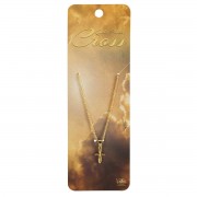 Necklace Mini Ribbon Cross Gold Plated Necklace Mini Ribbon Cross Gold Plated