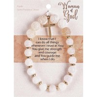 Bracelet Woman Of God Ecru W/Cross