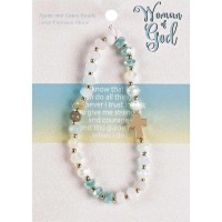 Stretch Bracelet Turquoise Stones/Cross Stretch Bracelet Turquoise Stones/Cross