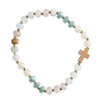 Bracelet Turquoise Gemstone/Cross