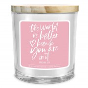 2pk -Soy Candle The World Is Better Pink 13Oz - (Pack of 2) 2pk -Soy Candle The World Is Better Pink 13Oz - (Pack of 2)