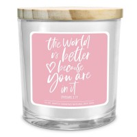 2pk -Soy Candle The World Is Better Pink 13Oz - (Pack of 2)