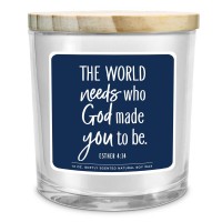 2pk -Soy Candle The World Needs God Blue 13Oz - (Pack of 2)