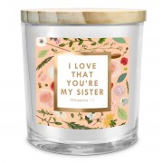 2pk -Soy Candle I Love That Yr My Sister 13Oz - (Pack of 2) 2pk -Soy Candle I Love That Yr My Sister 13Oz - (Pack of 2)