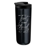 2pk -Tumbler Black 20 Oz Trust God Through It - (Pack of 2)
