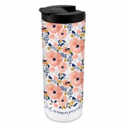 2pk -Tumbler 20 Oz With God Matt.19:26 Floral - (Pack of 2) 2pk -Tumbler 20 Oz With God Matt.19:26 Floral - (Pack of 2)