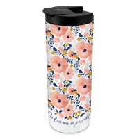 2pk -Tumbler 20 Oz With God Matt.19:26 Floral - (Pack of 2)