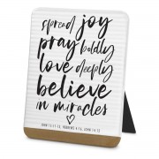 2pk -Tabletop Plaque Spread Joy Pray Boldly - (Pack of 2) 2pk -Tabletop Plaque Spread Joy Pray Boldly - (Pack of 2)