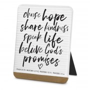 2pk -Tabletop Plaque Choose Share Speak5.25In - (Pack of 2)