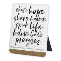 2pk -Tabletop Plaque Choose Share Speak5.25In - (Pack of 2)
