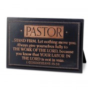 2pk -Plaque Stand Firm Pastor Copper Badge - (Pack of 2)