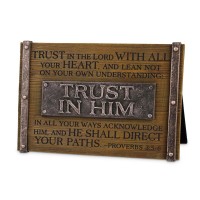2pk -Tabletop Decor Blessing Plaque Trust Him - (Pack of 2)