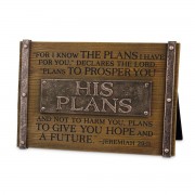 2pk -Tabletop Decor Blessing Plaque His Plans - (Pack of 2) 2pk -Tabletop Decor Blessing Plaque His Plans - (Pack of 2)