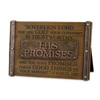 2pk -Tabletop Decor Plaque His Promises 4" - (Pack of 2)