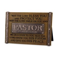 2pk -Tabletop Decor Blessing Plaque Pastor 4" - (Pack of 2)