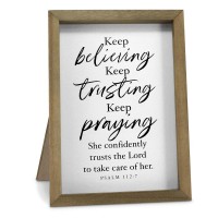 2pk -Tabletop Keep Believing Trusting Praying - (Pack of 2)
