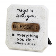 2pk -Tabletop Copper Plaque Blessed 3.75H" - (Pack of 2) 2pk -Tabletop Copper Plaque Blessed 3.75H" - (Pack of 2)