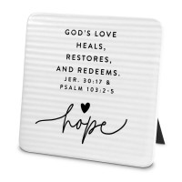 2pk -Plaque Hold Onto Hope Textured Hope Wht - (Pack of 2)