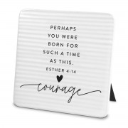 2pk -Plaque Hold Onto Hope Courage Textured - (Pack of 2)