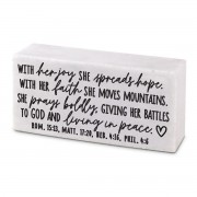 2pk -Scripture Block She Spreads Hope - (Pack of 2) 2pk -Scripture Block She Spreads Hope - (Pack of 2)