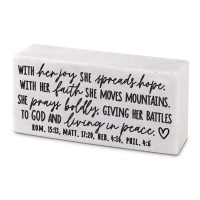 2pk -Scripture Block She Spreads Hope - (Pack of 2)