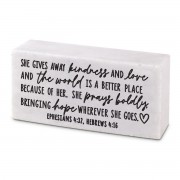 2pk -Tabletop Block She Gives Away Kindness - (Pack of 2) 2pk -Tabletop Block She Gives Away Kindness - (Pack of 2)