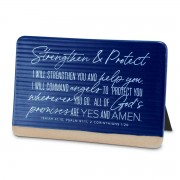 2pk -Tabletop Plaque Strengthen Protect Blue - (Pack of 2) 2pk -Tabletop Plaque Strengthen Protect Blue - (Pack of 2)