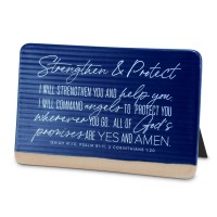 2pk -Tabletop Plaque Strengthen Protect Blue - (Pack of 2)