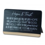 2pk -Tabletop Plaque Hope Trust Dark Brown - (Pack of 2) 2pk -Tabletop Plaque Hope Trust Dark Brown - (Pack of 2)