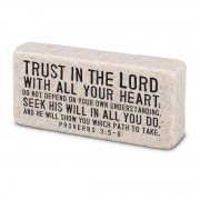 2pk -Tabletop Scripture Block Trust 2.25"H - (Pack of 2) 2pk -Tabletop Scripture Block Trust 2.25"H - (Pack of 2)