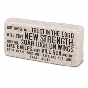2pk -Tabletop Scripture Block Strength 2.25"H - (Pack of 2) 2pk -Tabletop Scripture Block Strength 2.25"H - (Pack of 2)